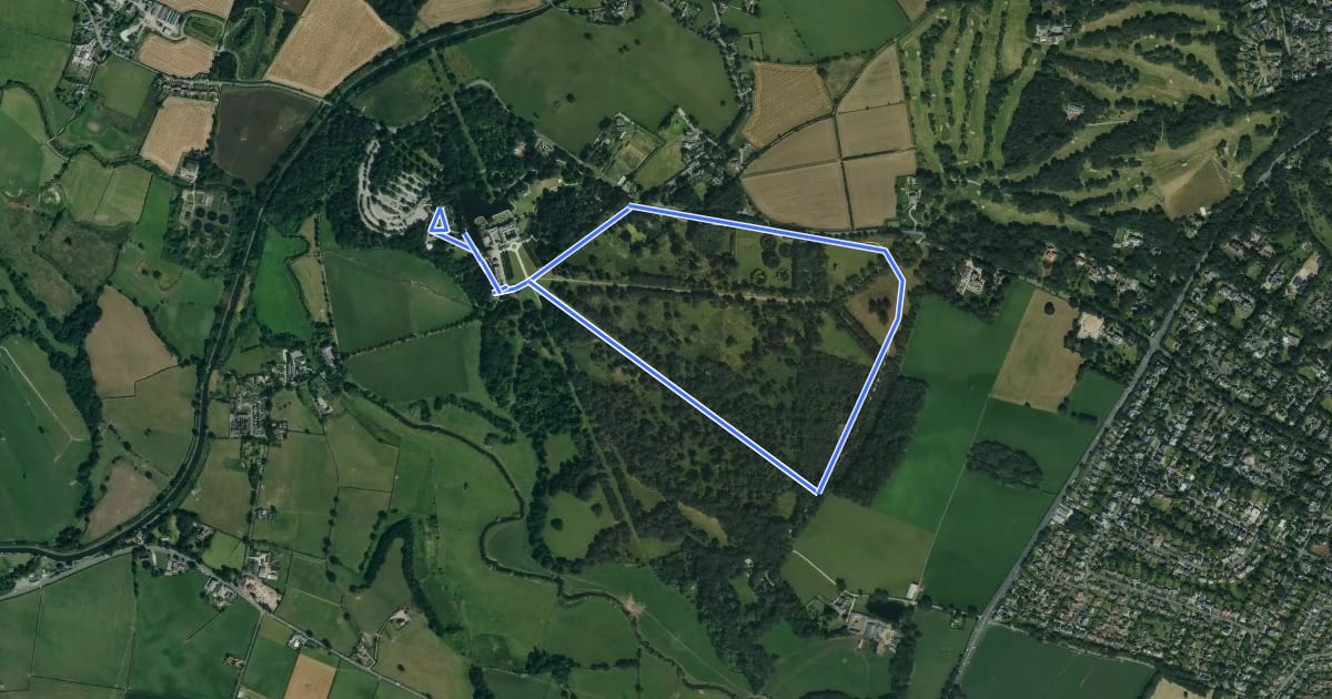 Маршрут Get in touch with nature: a wellbeing walk at Dunham Massey на спутниковом снимке