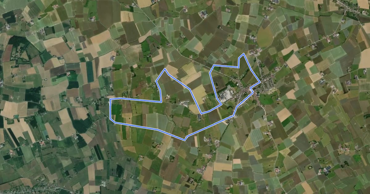 Маршрут Geuzen wandelroute на спутниковом снимке