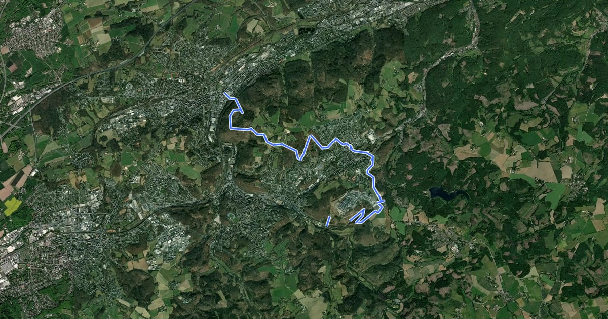 Маршрут GEV-Nirgena - EN-Voerde - EN-Ahlhausen на спутниковом снимке
