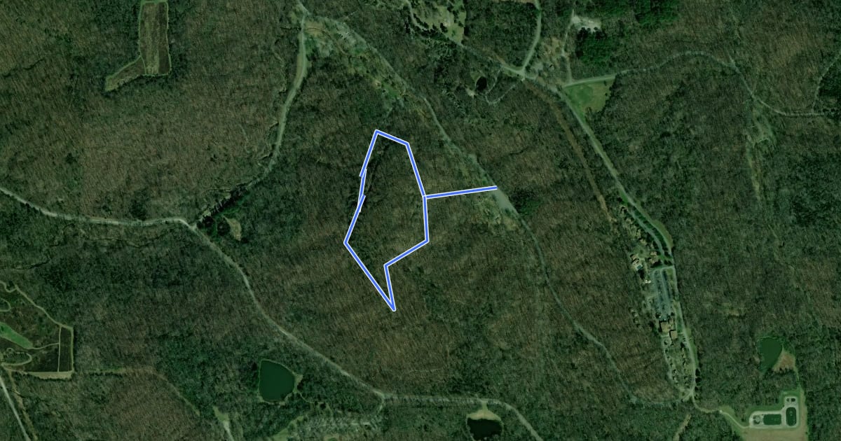 Маршрут Giant City Nature Trail на спутниковом снимке