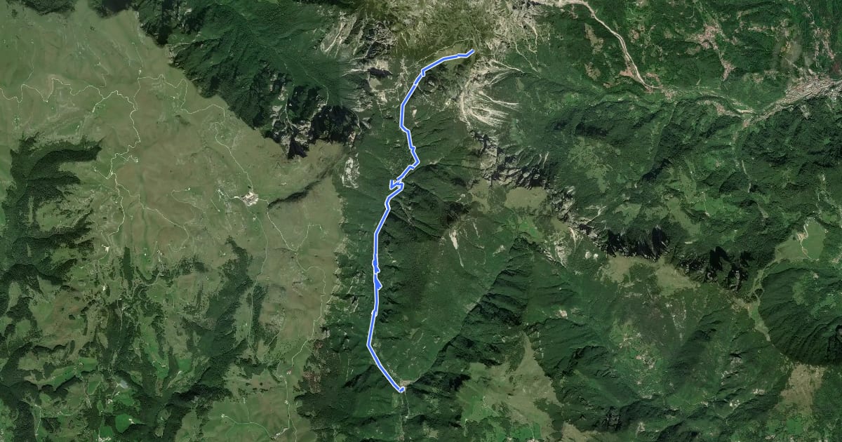 Маршрут Giazza, Dogana Vecchia, Rifugio Pompeo Scalorbi на спутниковом снимке