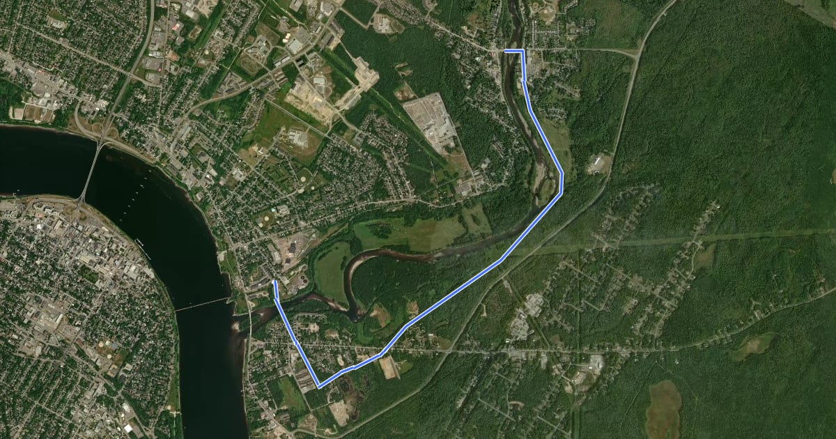 Маршрут Gibson Trail на спутниковом снимке