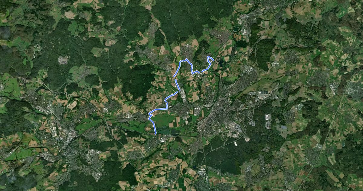 Маршрут Gießen Umfahrung на спутниковом снимке