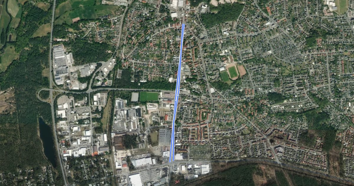 Маршрут Gifhorn Braunschweiger Straße X Limbergstraße (28) - Kaufland Kreuzung (36) на спутниковом снимке
