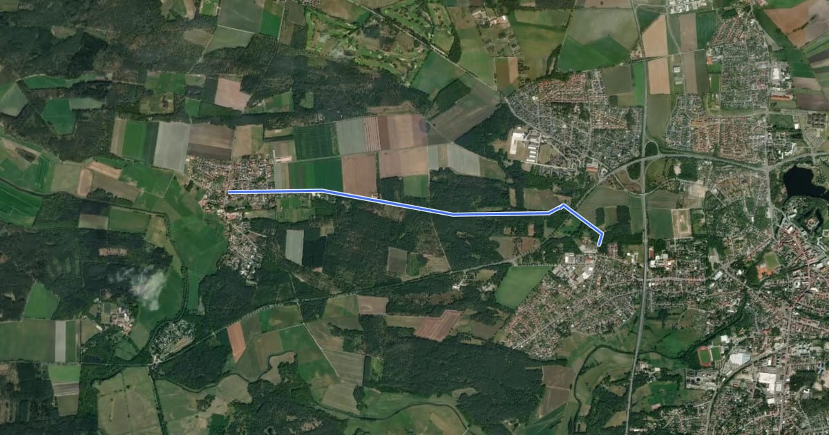 Маршрут Gifhorn Kirchweg X Walkeweg (08) - Neubokel (07) на спутниковом снимке