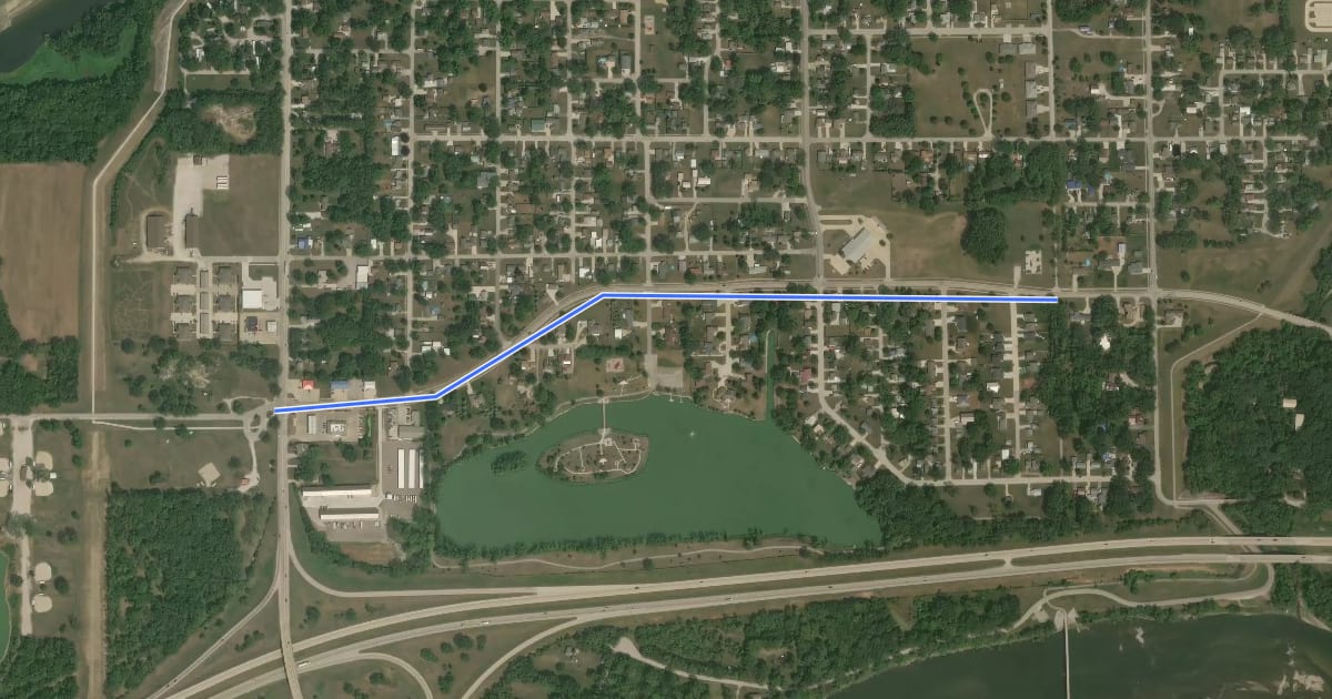 Маршрут Gilbert Drive Sidepath на спутниковом снимке