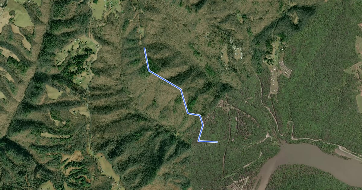 Маршрут Giles, Fayette, Kanawha Turnpike Trail на спутниковом снимке