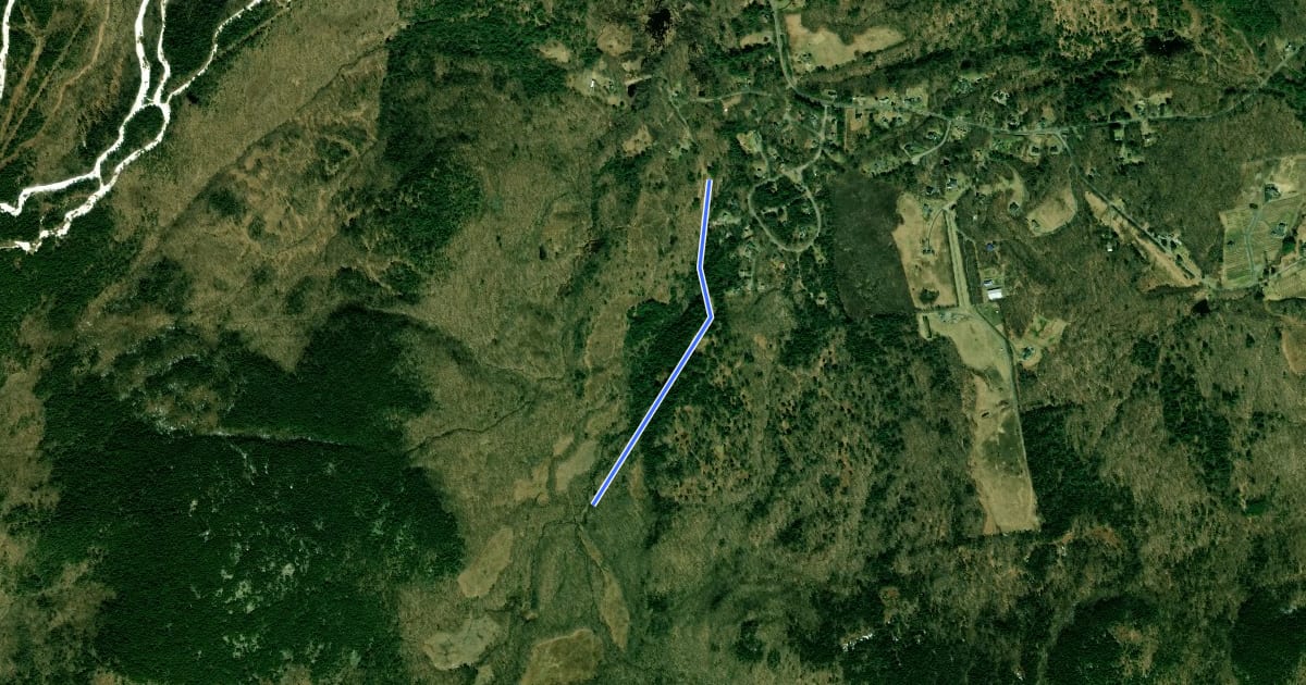 Маршрут Gilford Fire Road на спутниковом снимке