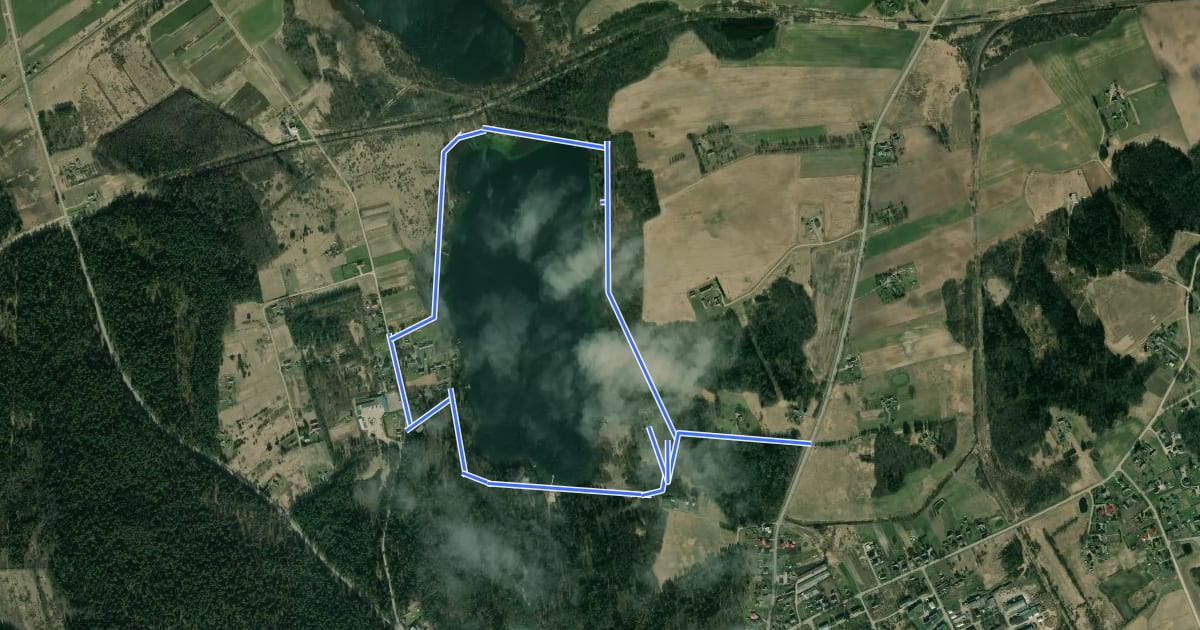 Маршрут Giliaus ežero pažintinis takas на спутниковом снимке