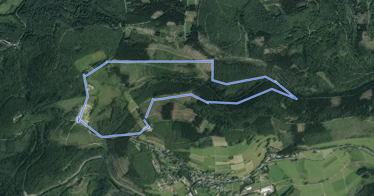 Маршрут Giller Rundwanderweg A2 на спутниковом снимке