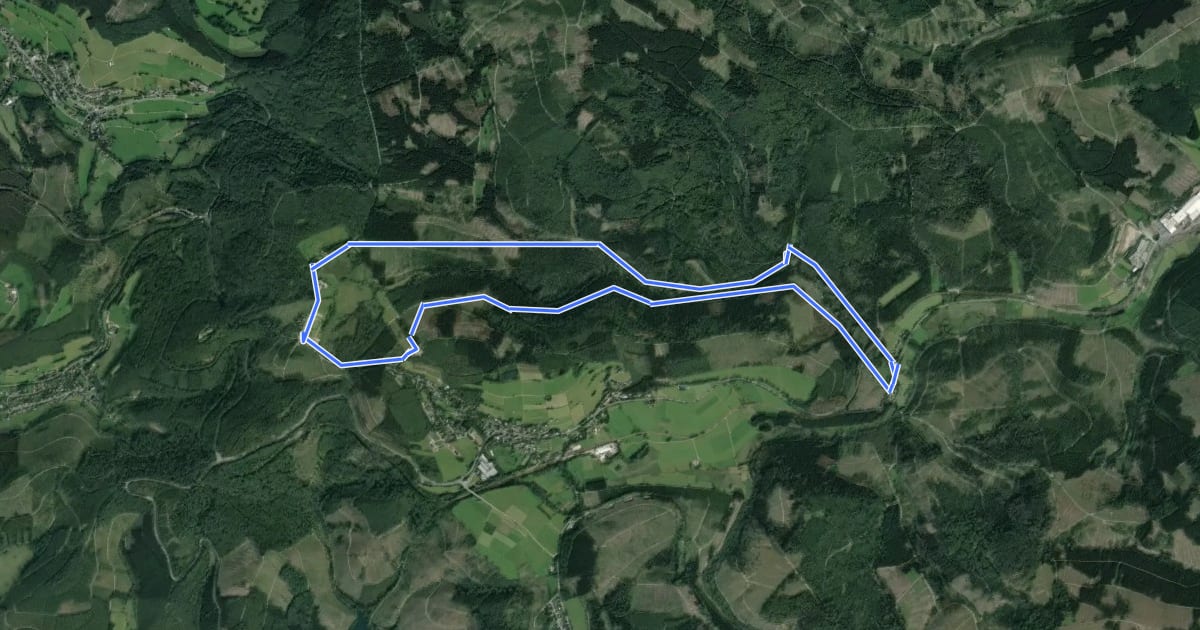 Маршрут Giller Rundwanderweg A3 на спутниковом снимке