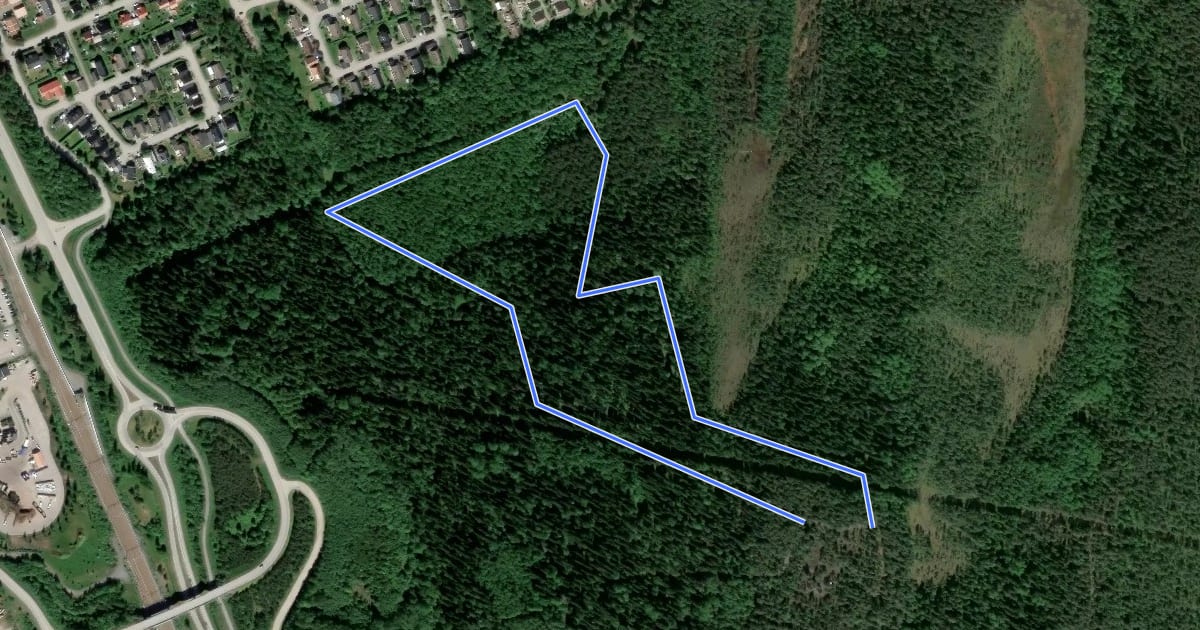 Маршрут Gimonäs elljusspår 2,2 km на спутниковом снимке