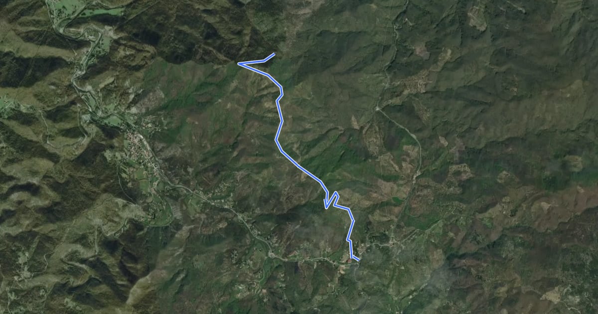 Маршрут Giovo Ligure - Passo di Salmaceto на спутниковом снимке