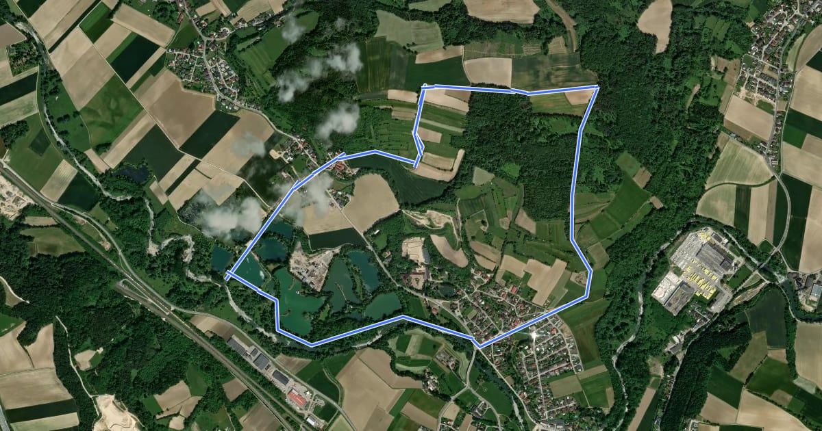 Маршрут Gipfelkreuzweg на спутниковом снимке