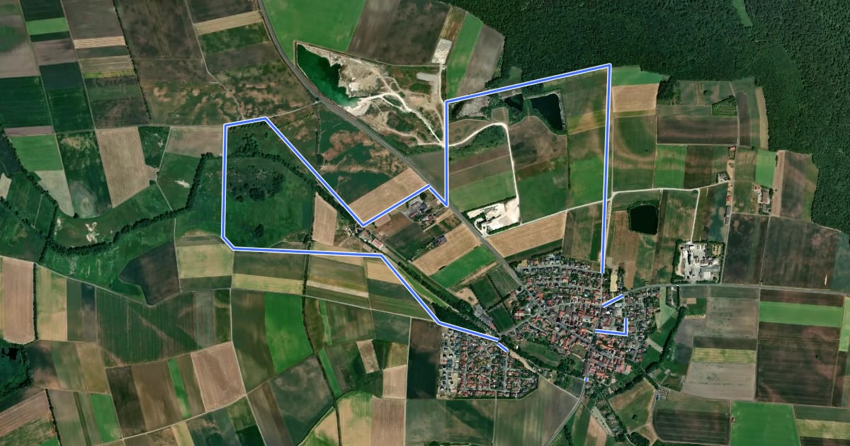 Маршрут Gipsrundweg на спутниковом снимке