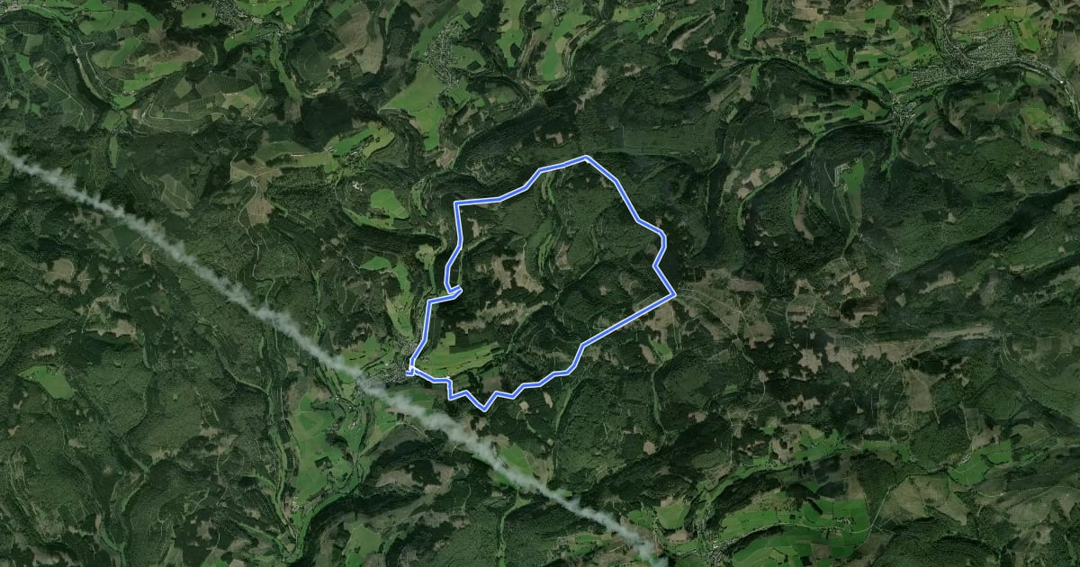 Маршрут Girkhausen Rundweg G11 на спутниковом снимке