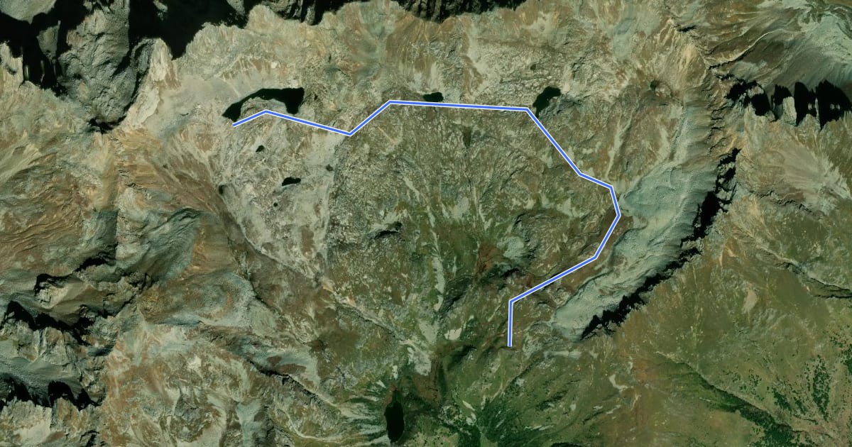 Маршрут Giro dei Laghi Seroti superiori на спутниковом снимке