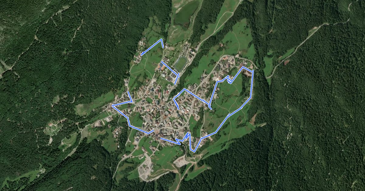 Маршрут Giro dei Masi на спутниковом снимке
