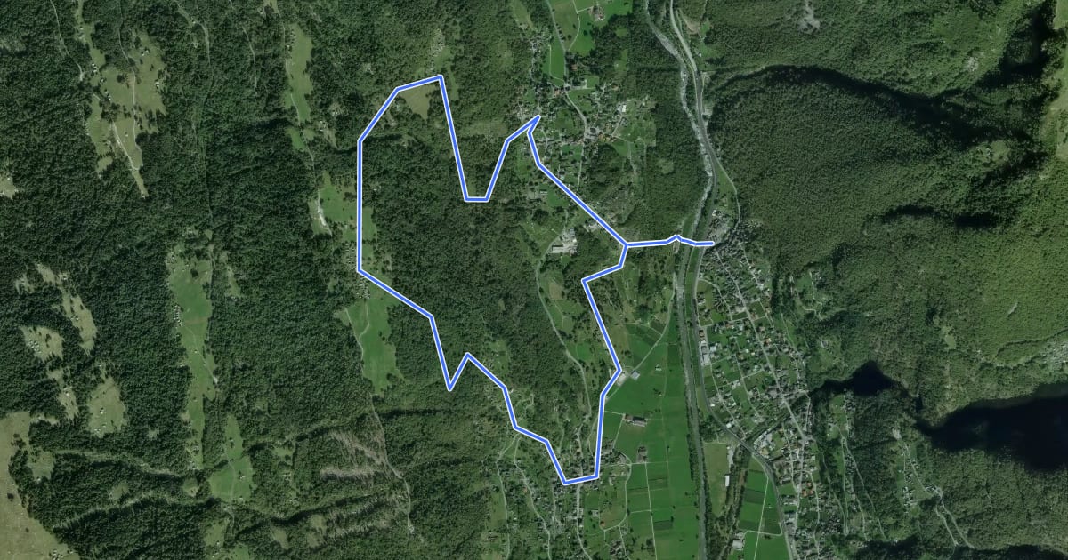 Маршрут Giro del Castello di Serravalle на спутниковом снимке