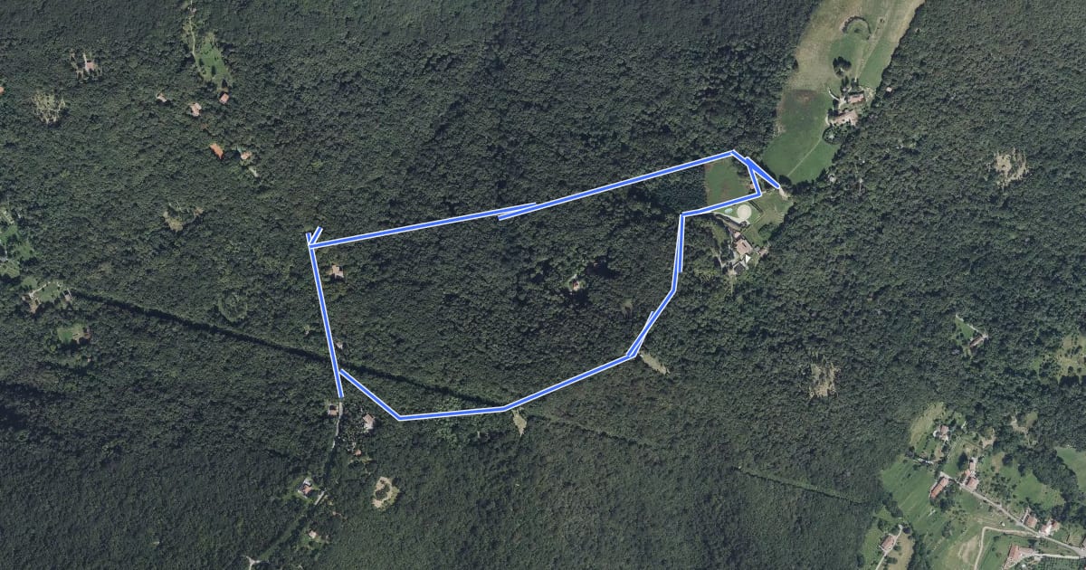 Маршрут Giro del Colle di Ranica на спутниковом снимке