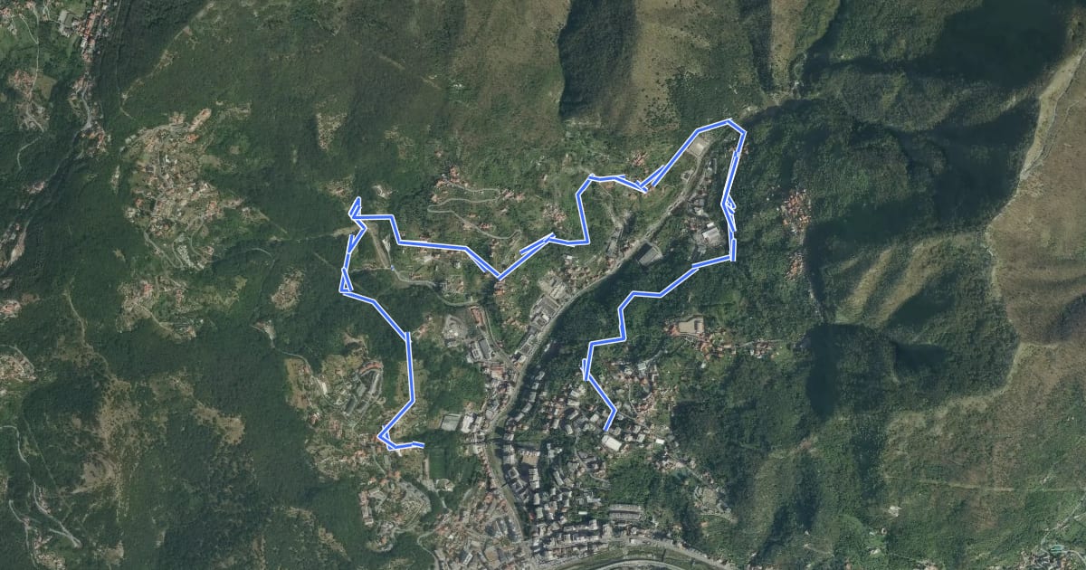 Маршрут Giro del Geirato на спутниковом снимке