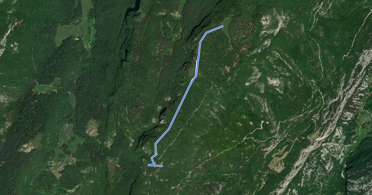 Маршрут Giro del Monte Biaina на спутниковом снимке