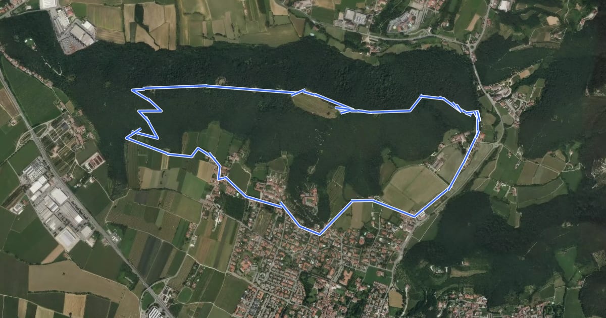 Маршрут Giro del Monte Delma на спутниковом снимке