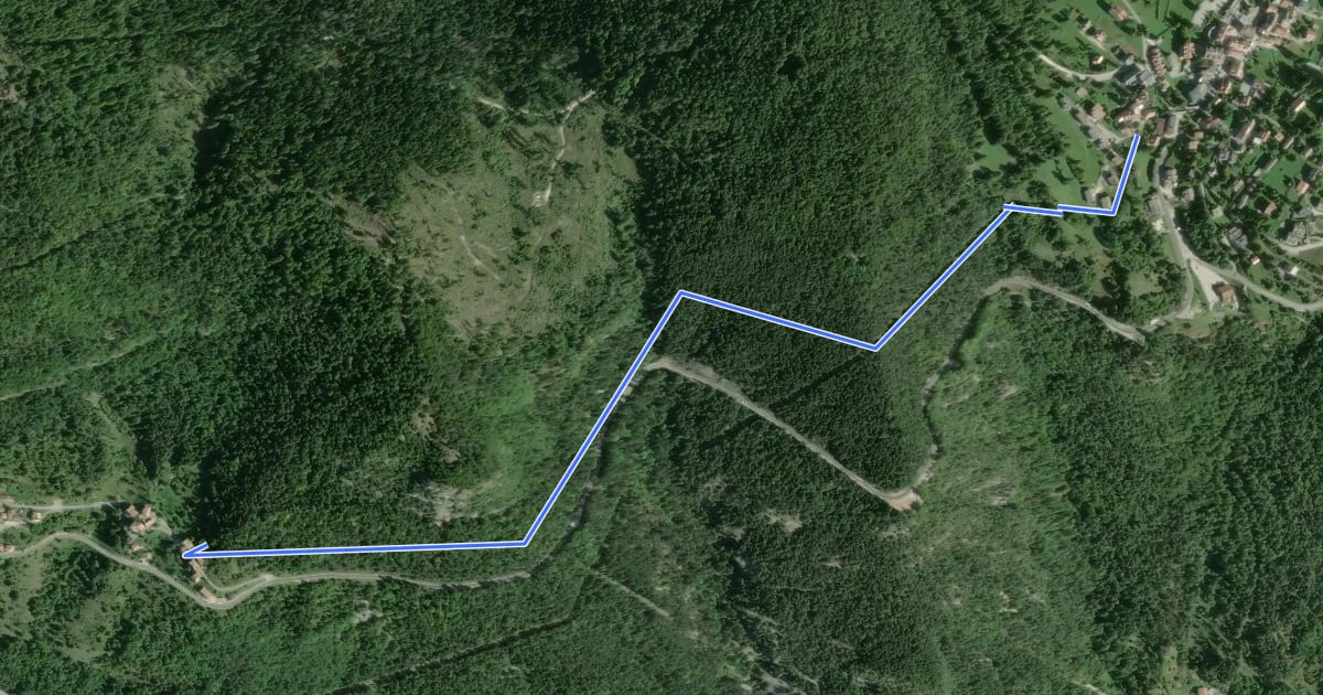 Маршрут Giro del Pornal на спутниковом снимке