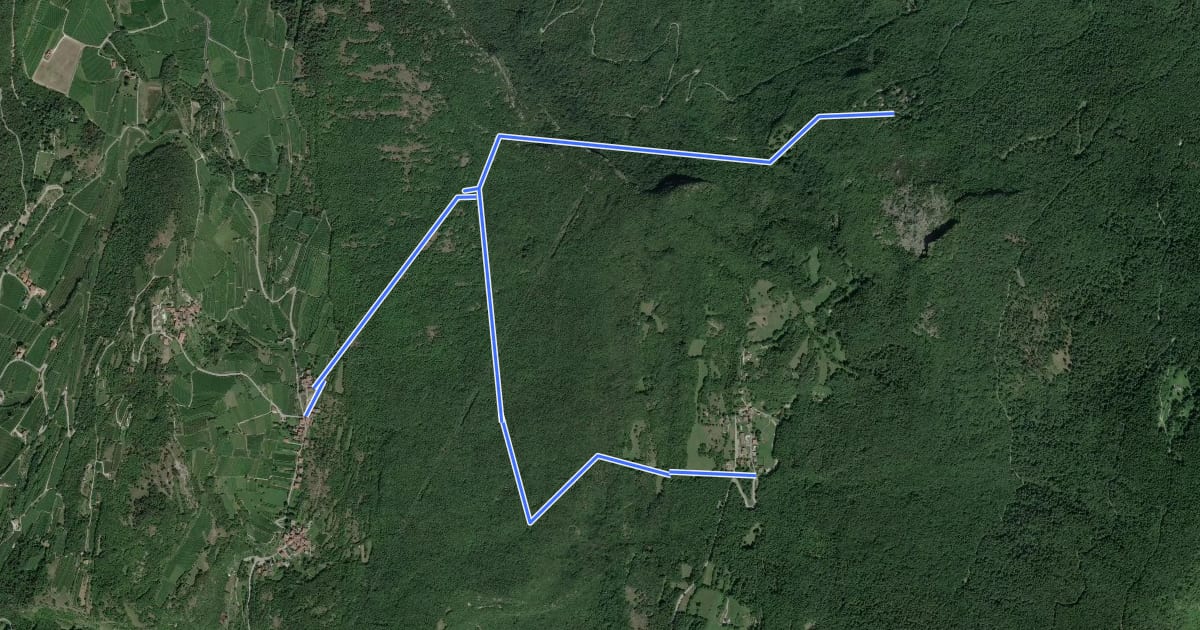 Маршрут Giro del Pra della Malga на спутниковом снимке