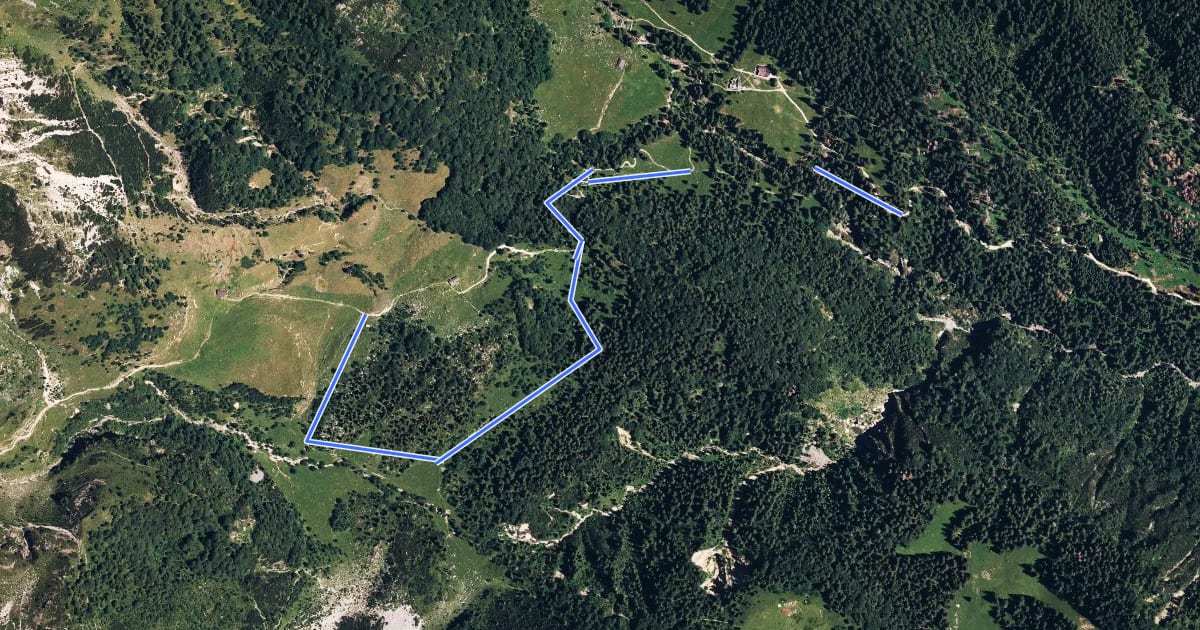 Маршрут Giro dell'Alpe Neel на спутниковом снимке