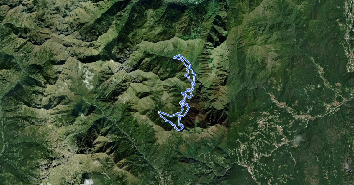 Маршрут Giro dell'Alta Valsessera на спутниковом снимке