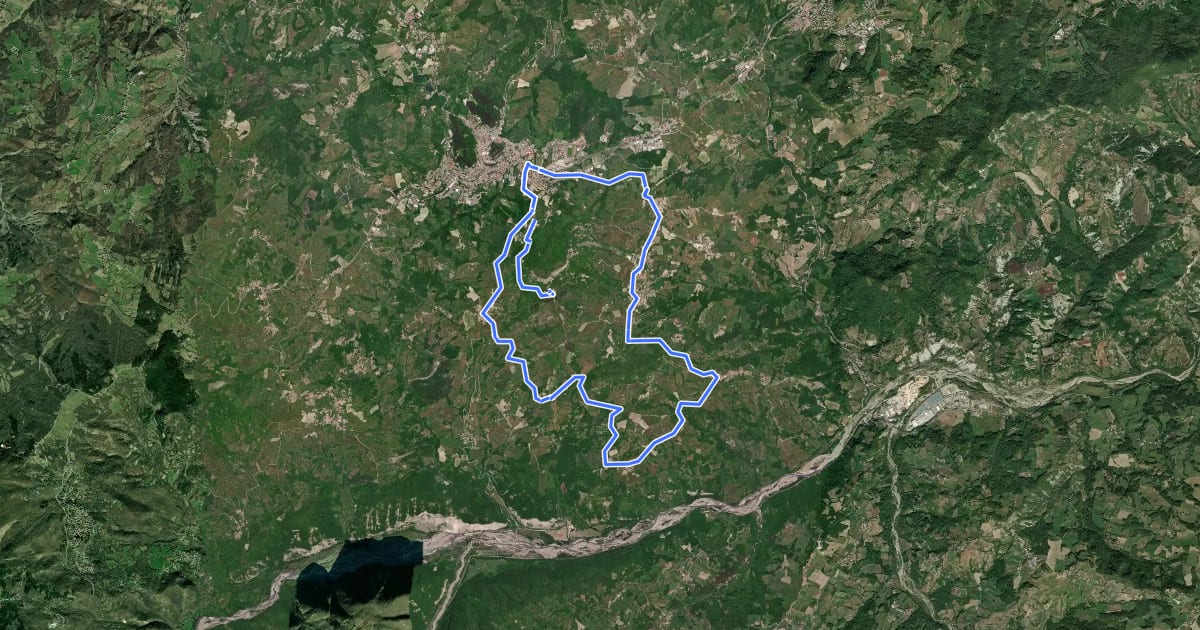 Маршрут Giro della Pietra на спутниковом снимке