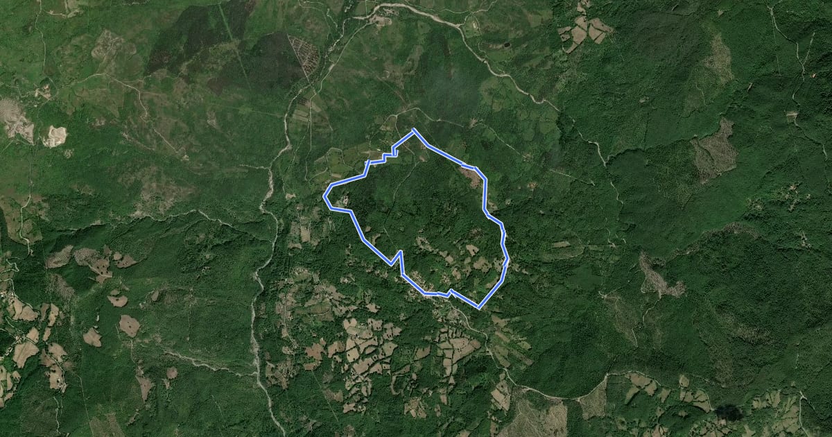 Маршрут Giro delle Fonti на спутниковом снимке