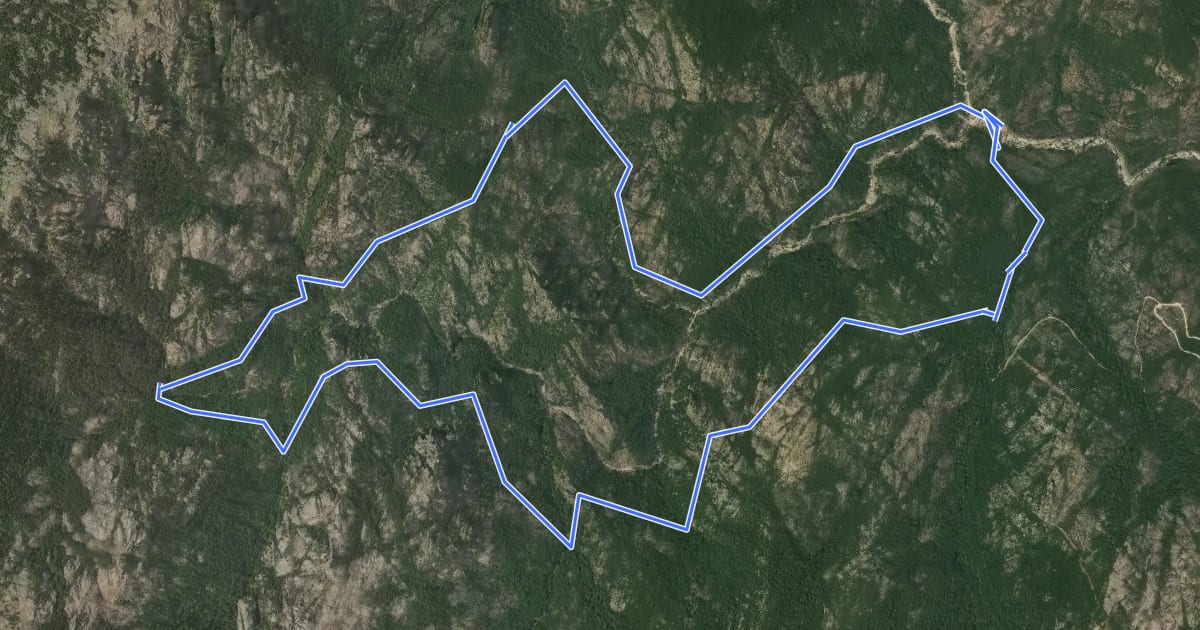 Маршрут Giro di Altu Cavu на спутниковом снимке
