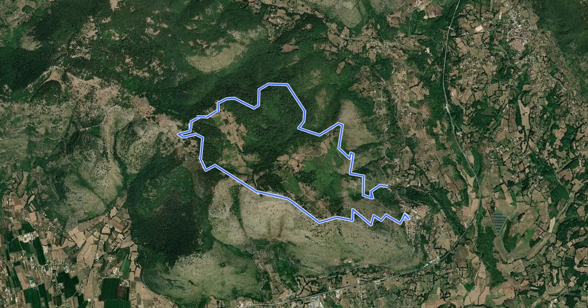 Маршрут Giro di Costa La Grilla на спутниковом снимке