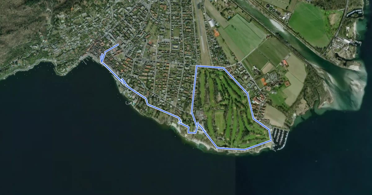 Маршрут Giro Lungolago Ascona на спутниковом снимке