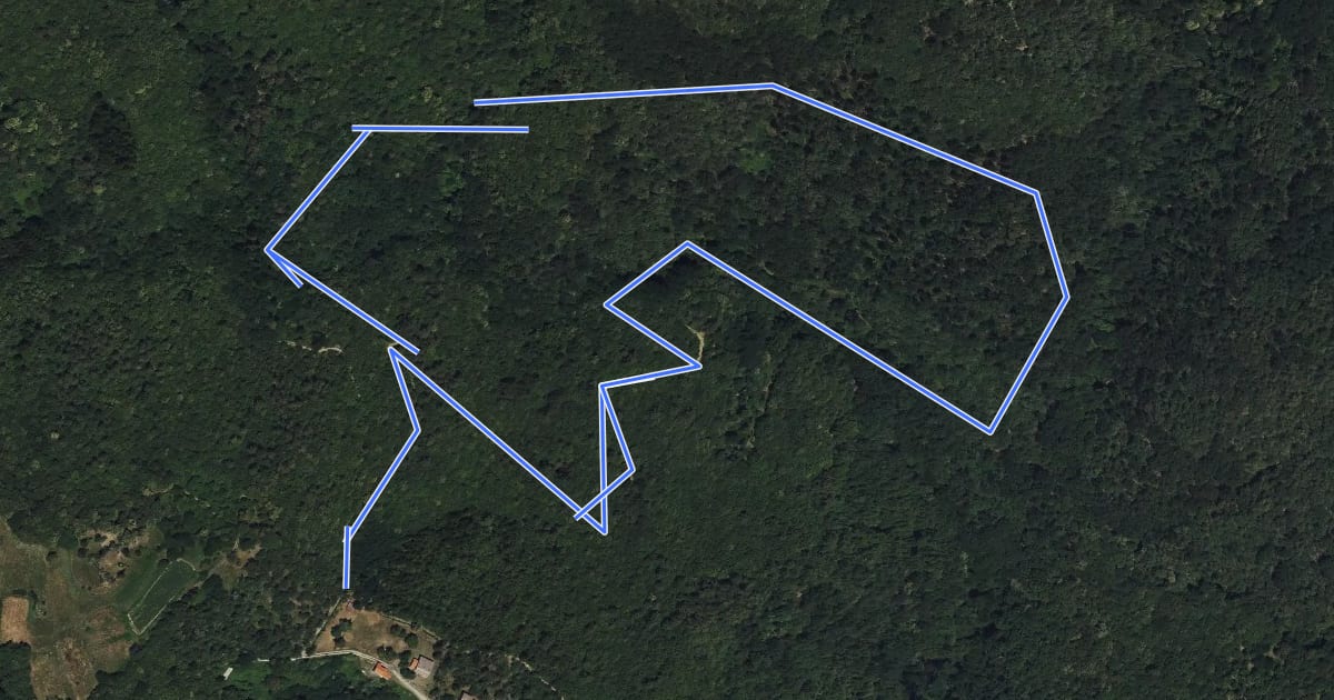 Маршрут Giro Sasso del Diavolo на спутниковом снимке