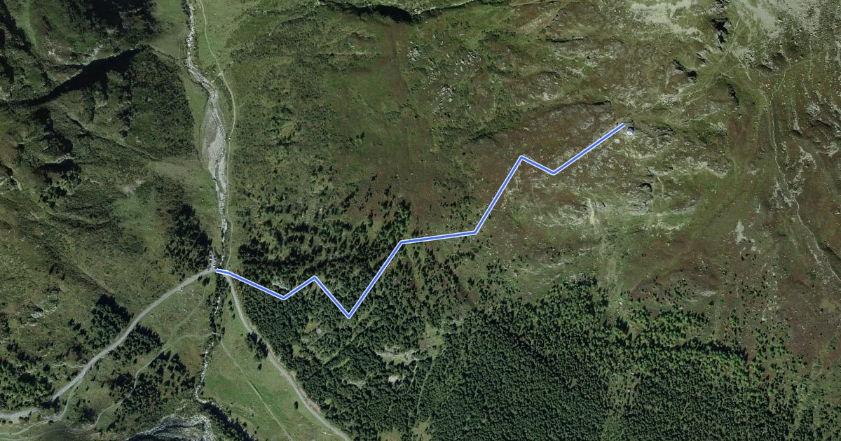 Маршрут Gitzichrummenflue - Sewenhütte SAC на спутниковом снимке
