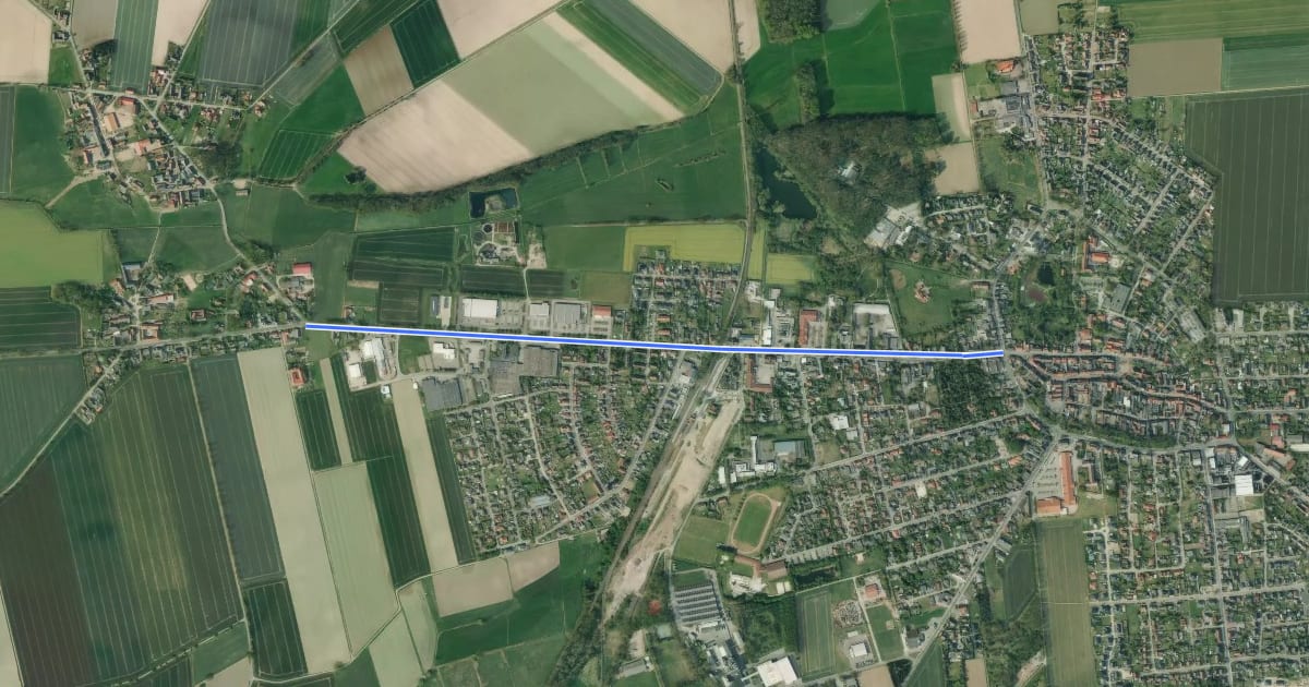 Маршрут Glüsingen Ost (85) - Wittingen Zentrum West (41) на спутниковом снимке