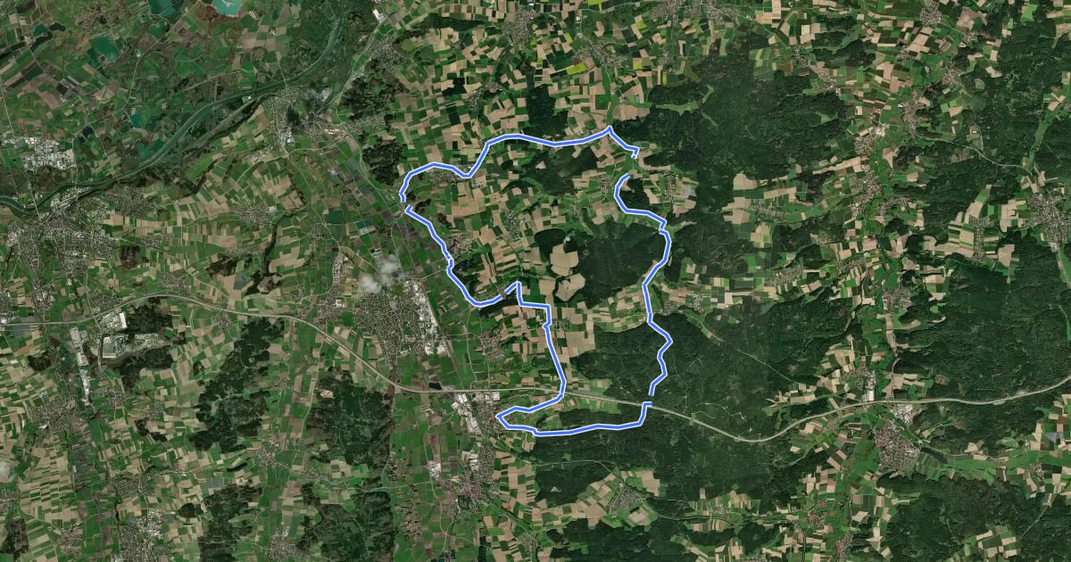 Маршрут Glötttal-Radweg / Holzwinkeltour на спутниковом снимке