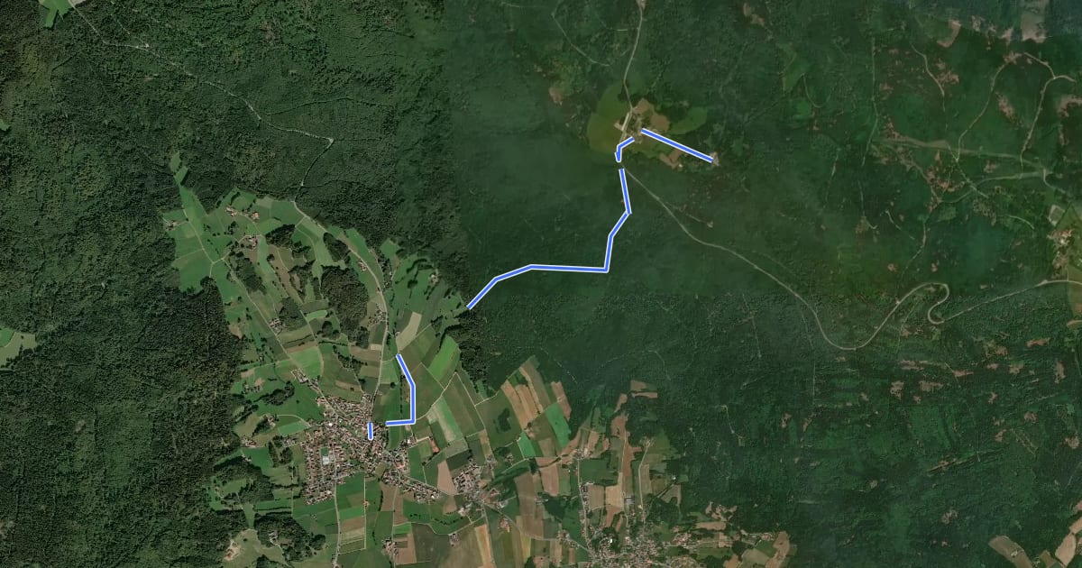 Маршрут Gl6 »Gibachtweg« (Gleißenberg) на спутниковом снимке
