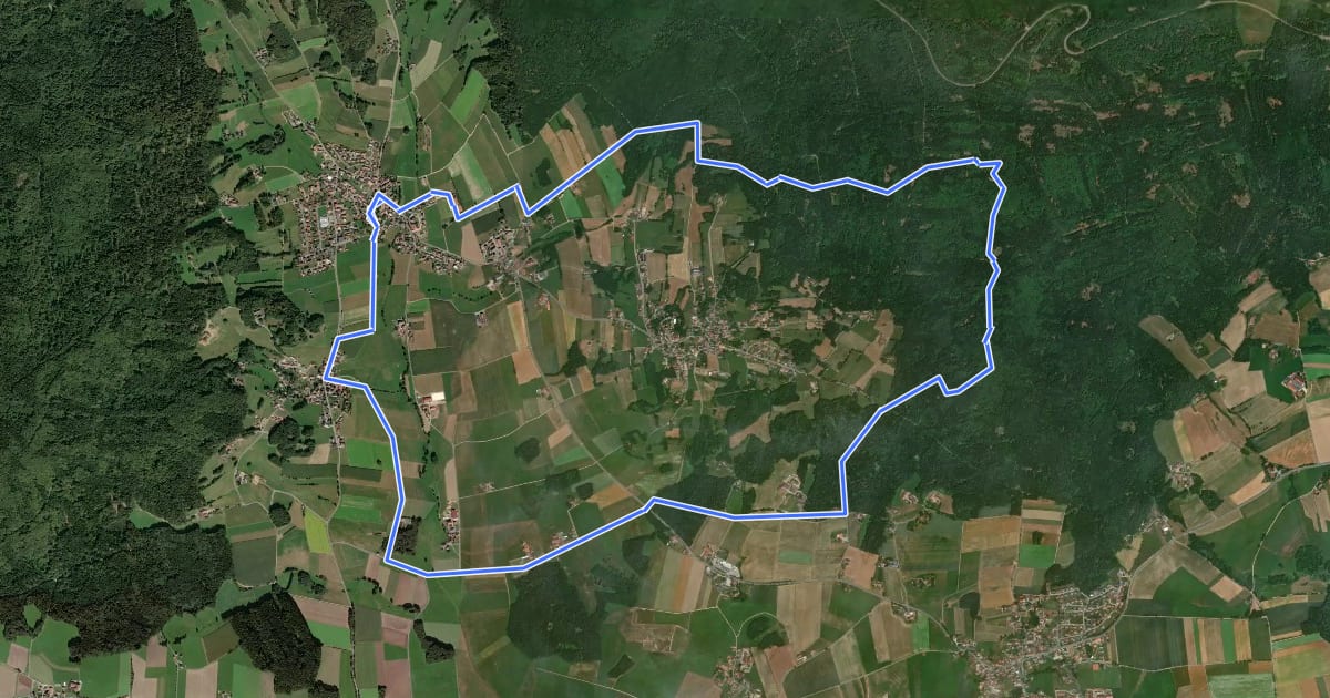 Маршрут Gl7 »Kirschbaumriegelweg« (Gleißenberg) на спутниковом снимке