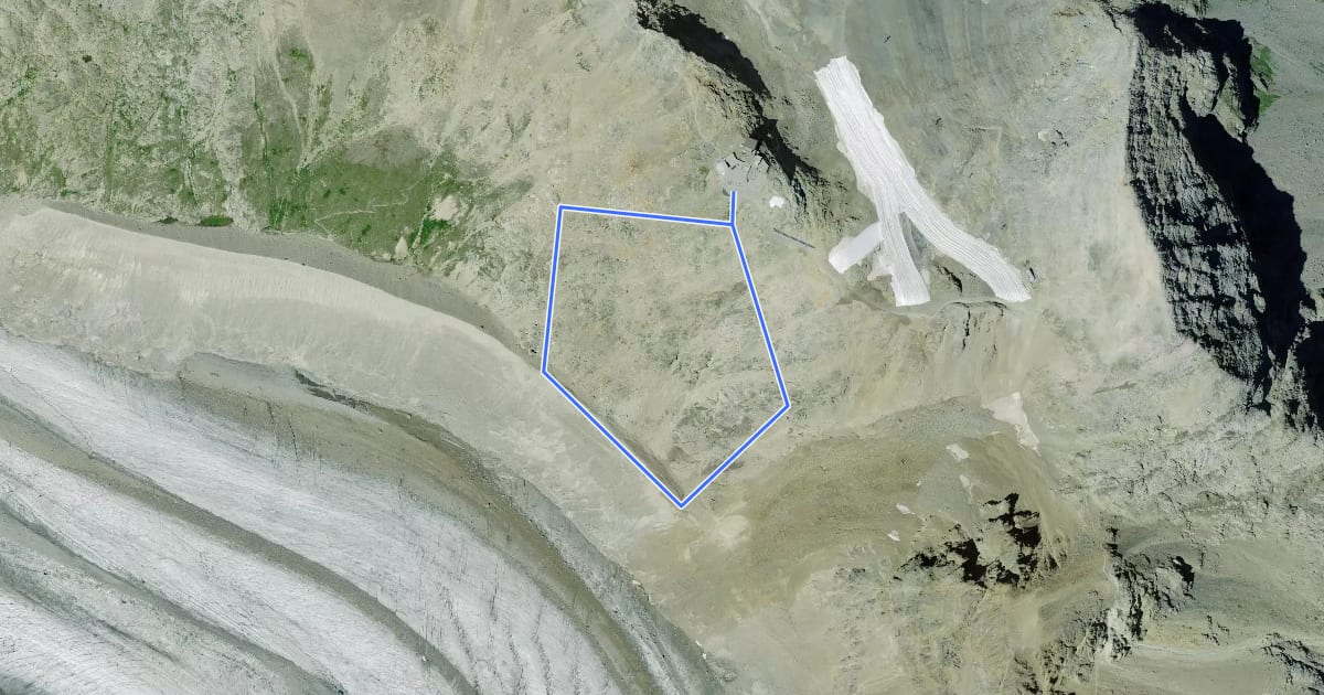 Маршрут Glacier Experience Trail на спутниковом снимке