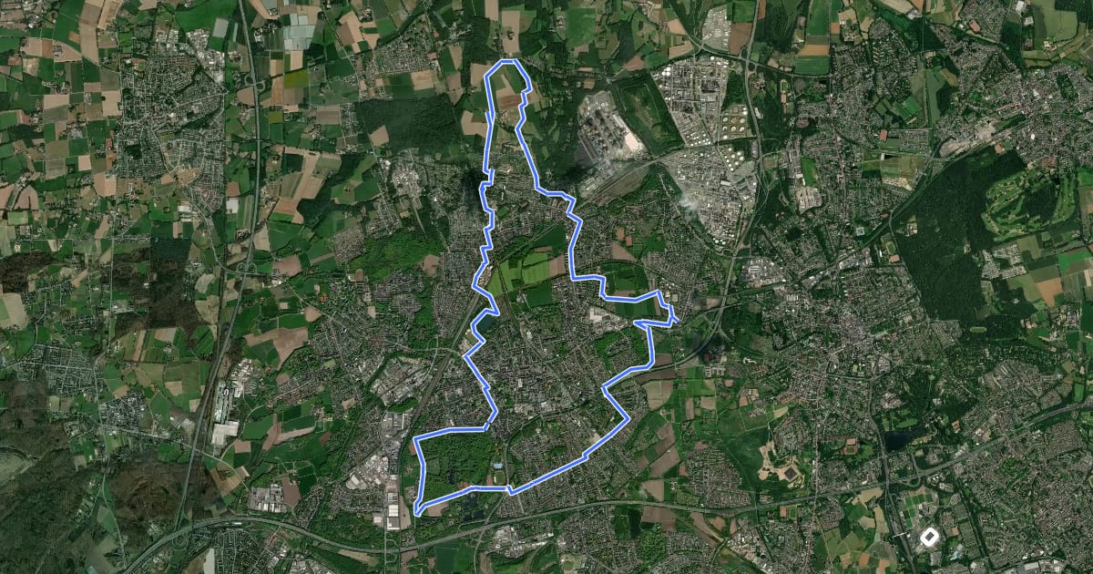 Маршрут Gladbeck Rundweg A4 на спутниковом снимке