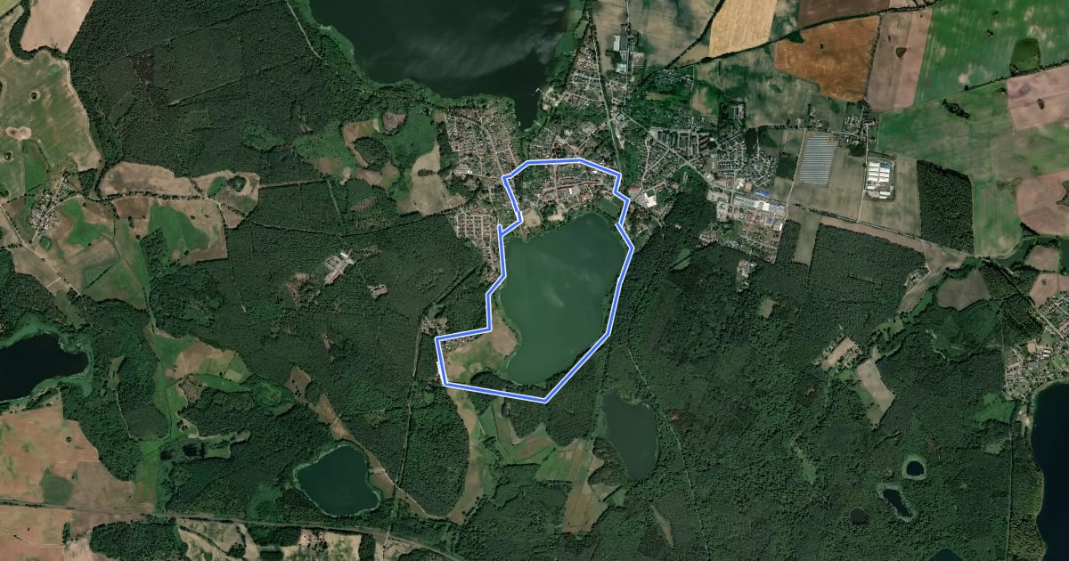 Маршрут Glammsee-Rundtour на спутниковом снимке