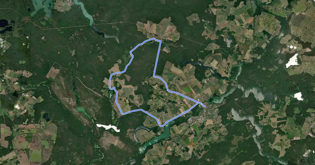 Маршрут Glashüttentour на спутниковом снимке