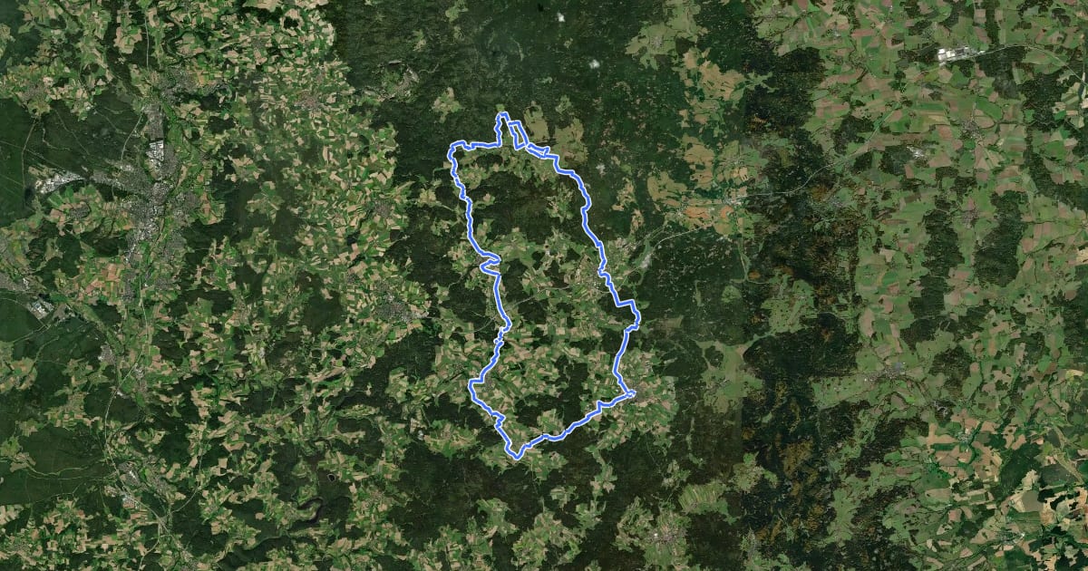 Маршрут Glasschleifererweg на спутниковом снимке