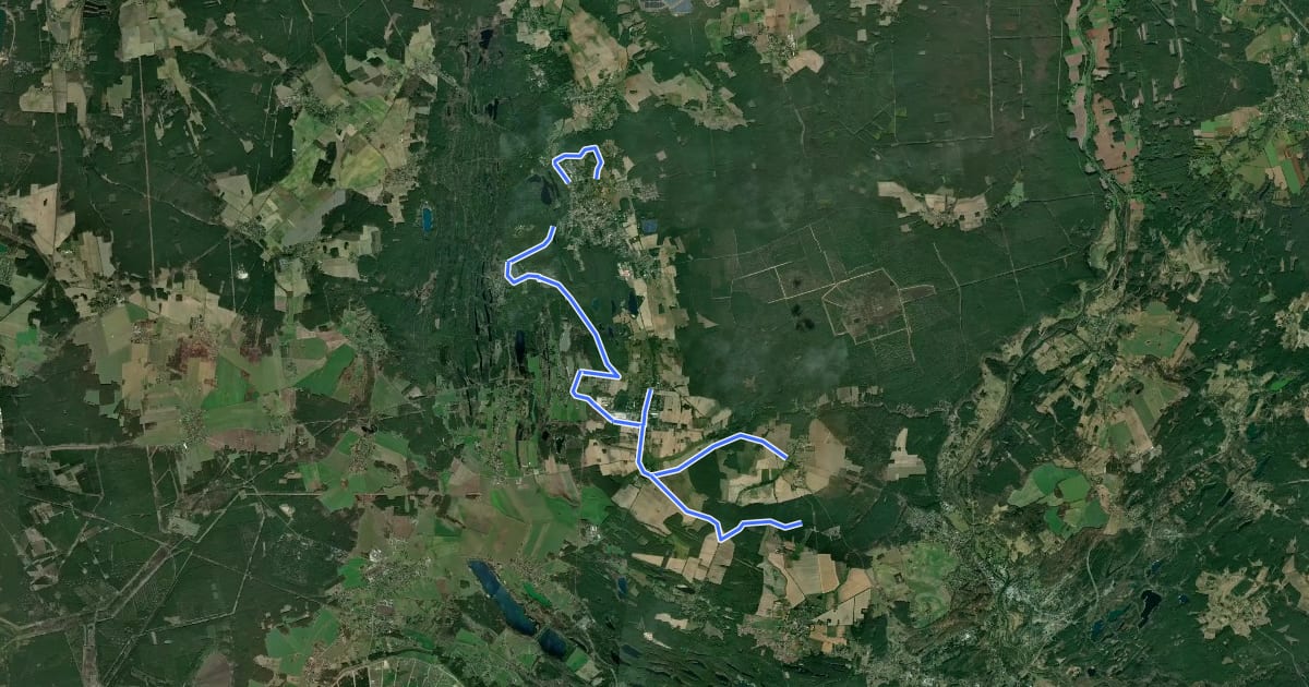 Маршрут Glastour на спутниковом снимке