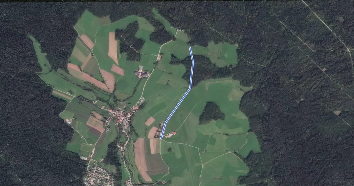 Маршрут Glattbächle - Segelflugplatz Obermusbach на спутниковом снимке