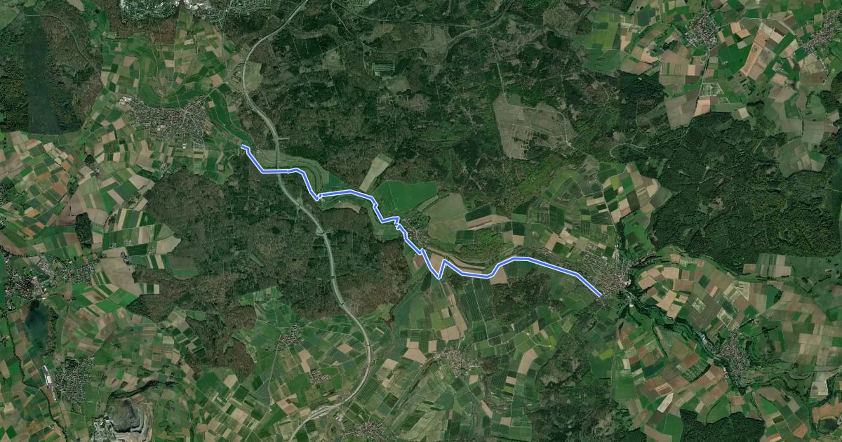 Маршрут Gleental-Tour на спутниковом снимке